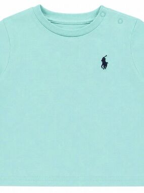 Polo by Ralph Lauren Teal Short-Sleeve Polo Tee with Navy Pony - 3 months